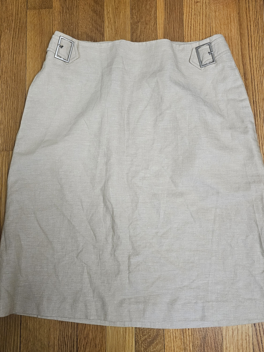 The Limited Beige  Skirt with Side Buckles Size 8
